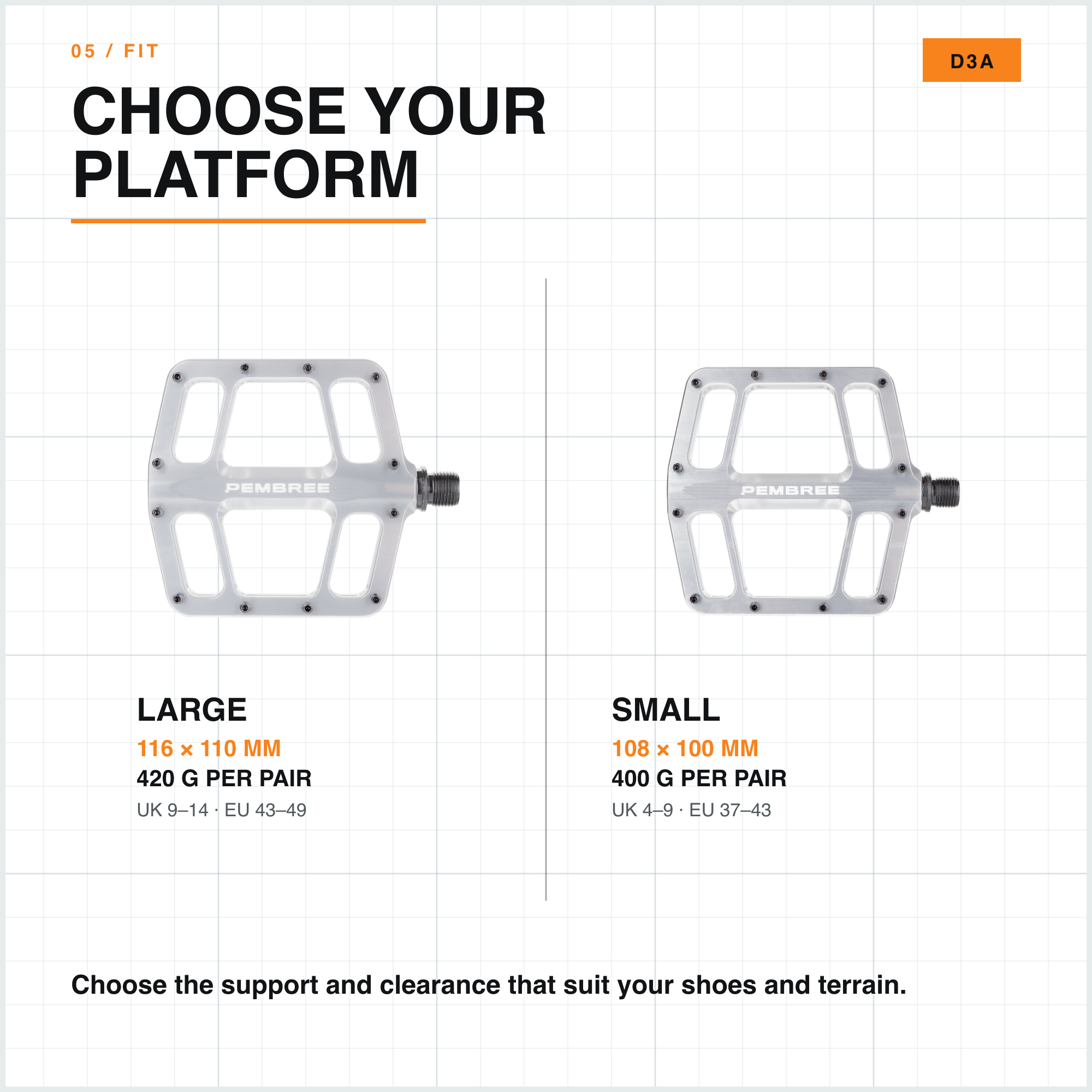 D3A Mountain Bike Pedals