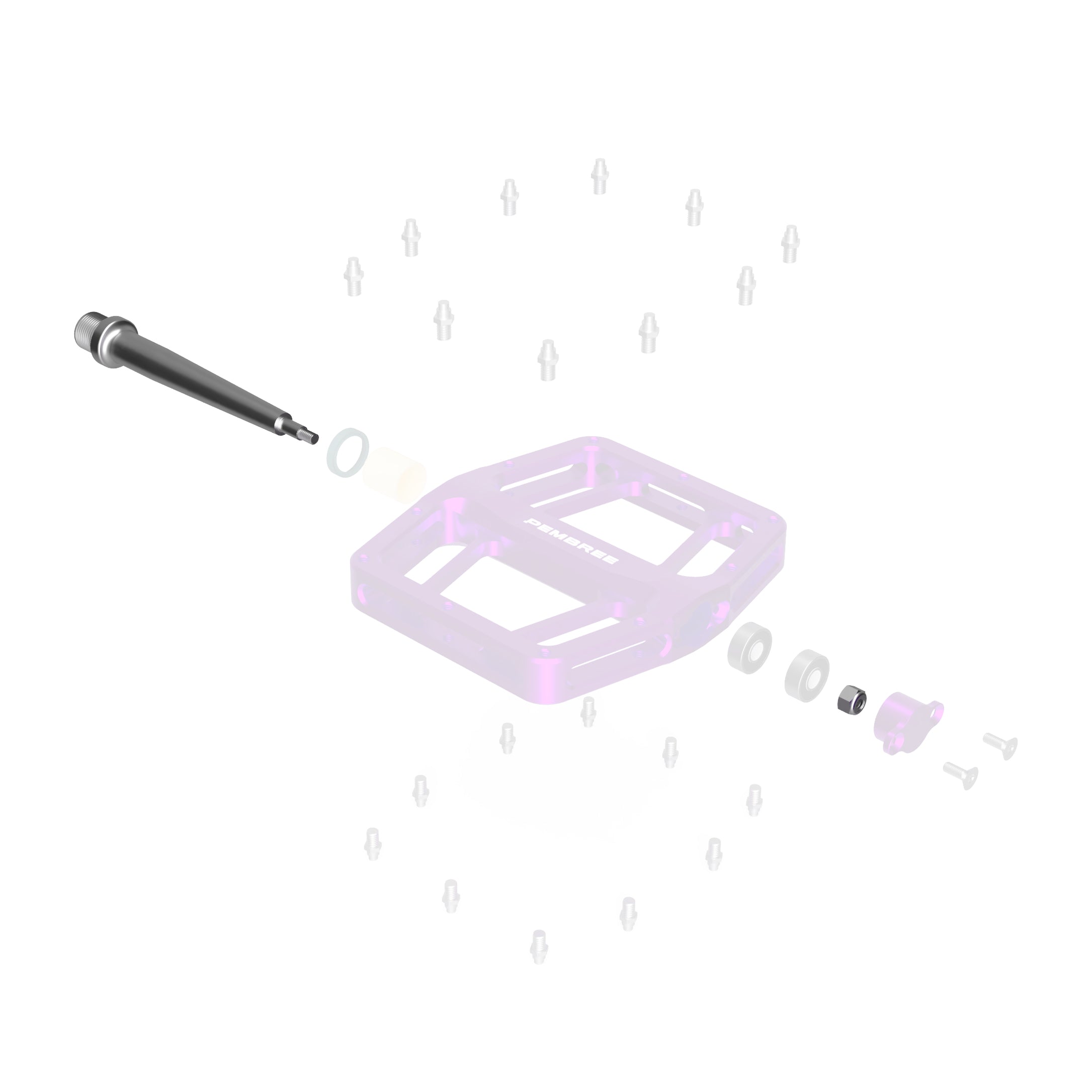 D2A Pedal Spindle Replacement Set
