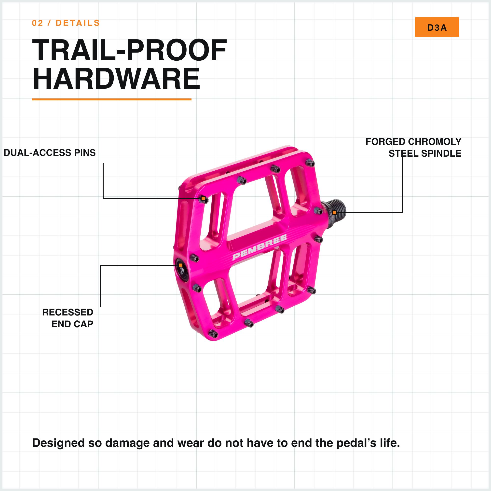D3A Mountain Bike Pedals